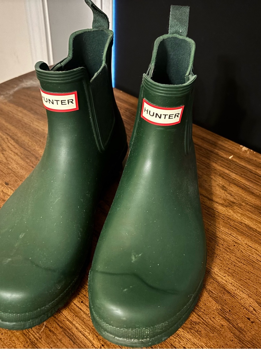 HUNTER -women’s Short Dark Green Waterproof Rain Boots